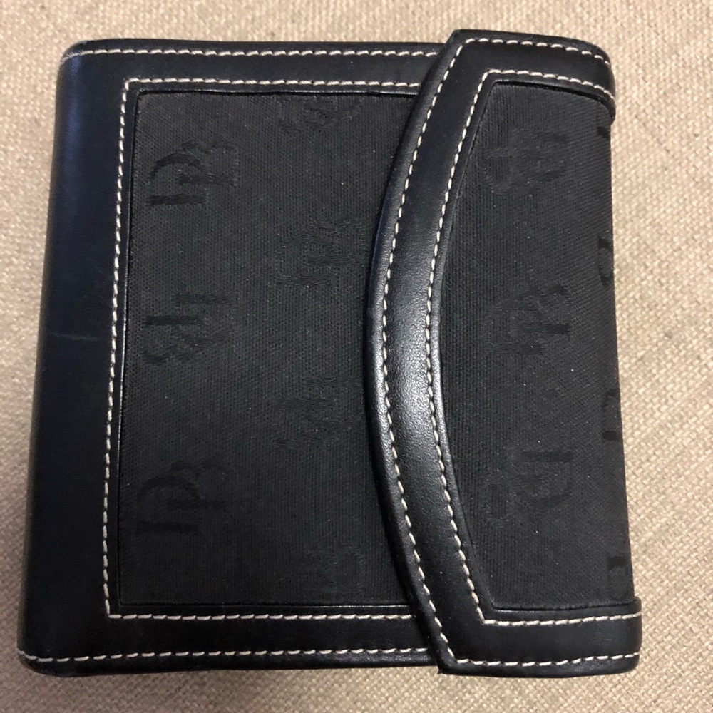 Black Dooney & Bourke canvas and leather wallet
